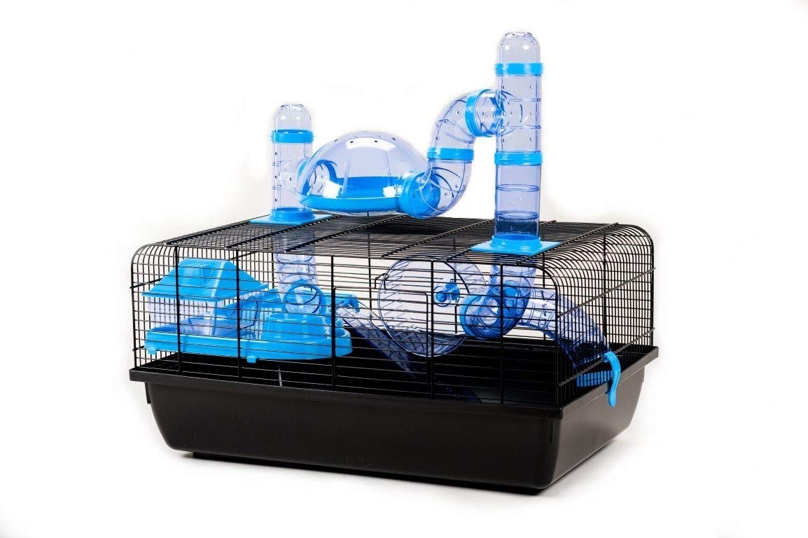 Little Friends Landmark Animal Cage with Accessories, Small, 58 x 38 x 29 cm, Blue