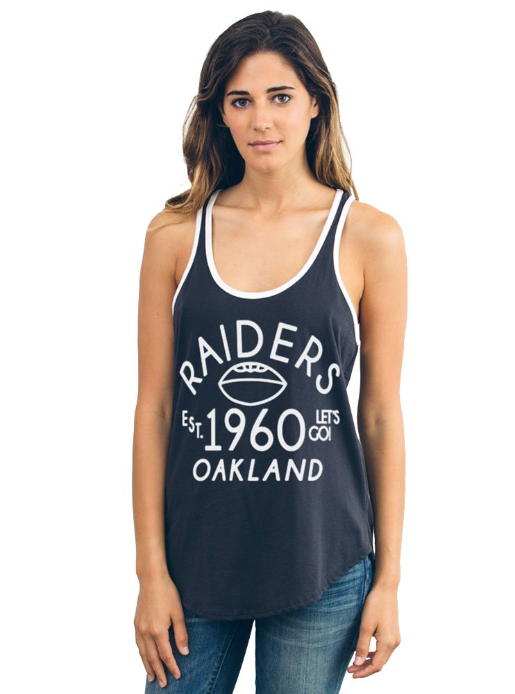 Junk Food Oakland Raiders Juniors Black Wash Tank