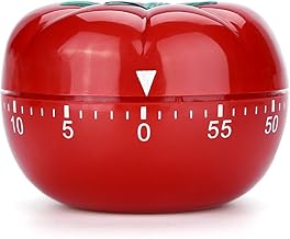 Tomato Kitchen Timer, Cute Tomato Shaped Mechanical 60 Minutes Countdown Timer 360 Degree Rotating Food Cooking Timer for Kitchen Cooking Baking, Craft Mechanical Wind Up(S6.3 * 4.5cm)