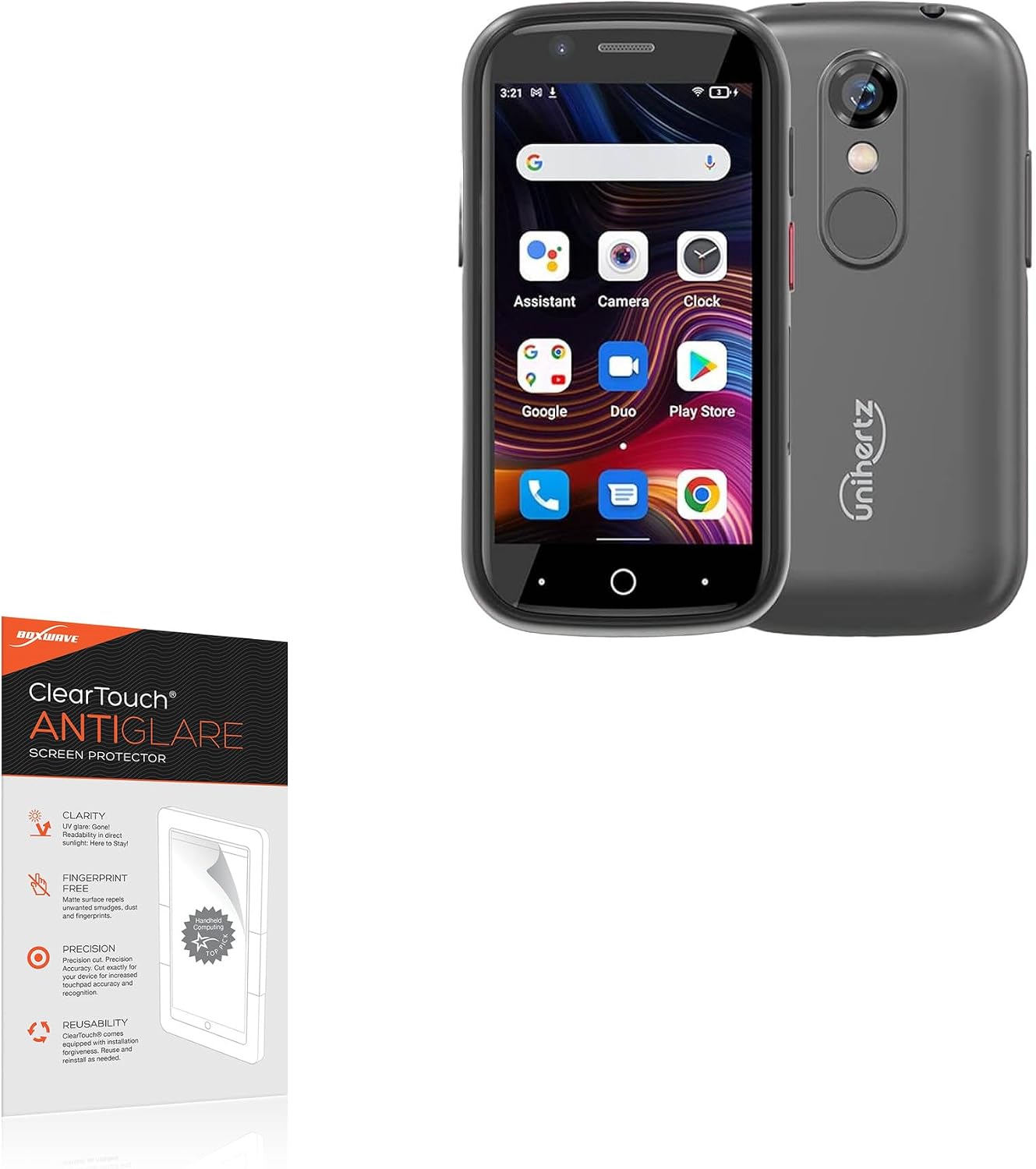 BoxWave Screen Protector Compatible with Unihertz Jelly 2E - ClearTouch Anti-Glare (2-Pack), Anti-Fingerprint Matte Film Skin