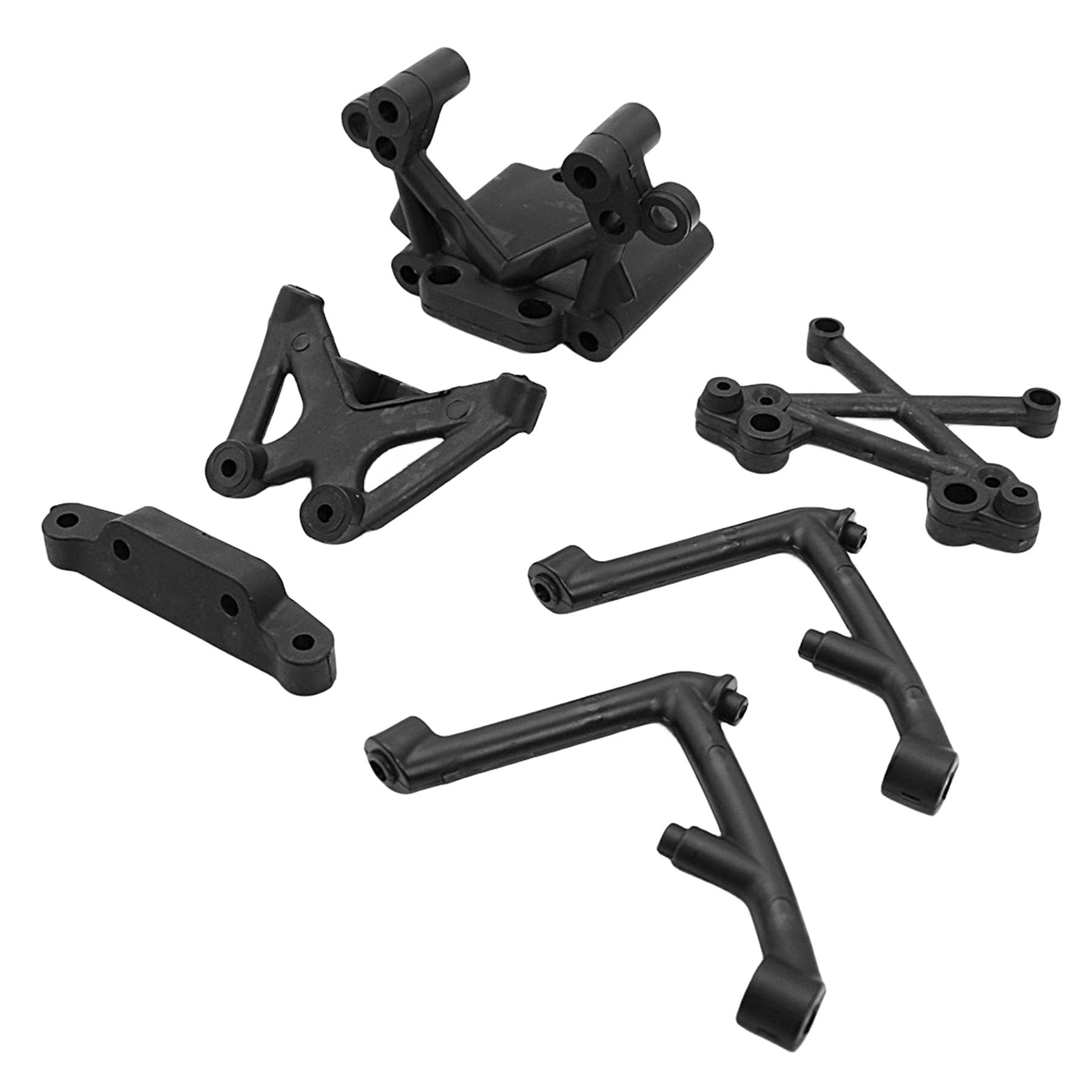 smTSRC Plastic Front Frame Assembly Kit Black Fit 1/5 HPI ROFUN BAHA RV KM BAJA 5B 5T 5SC
