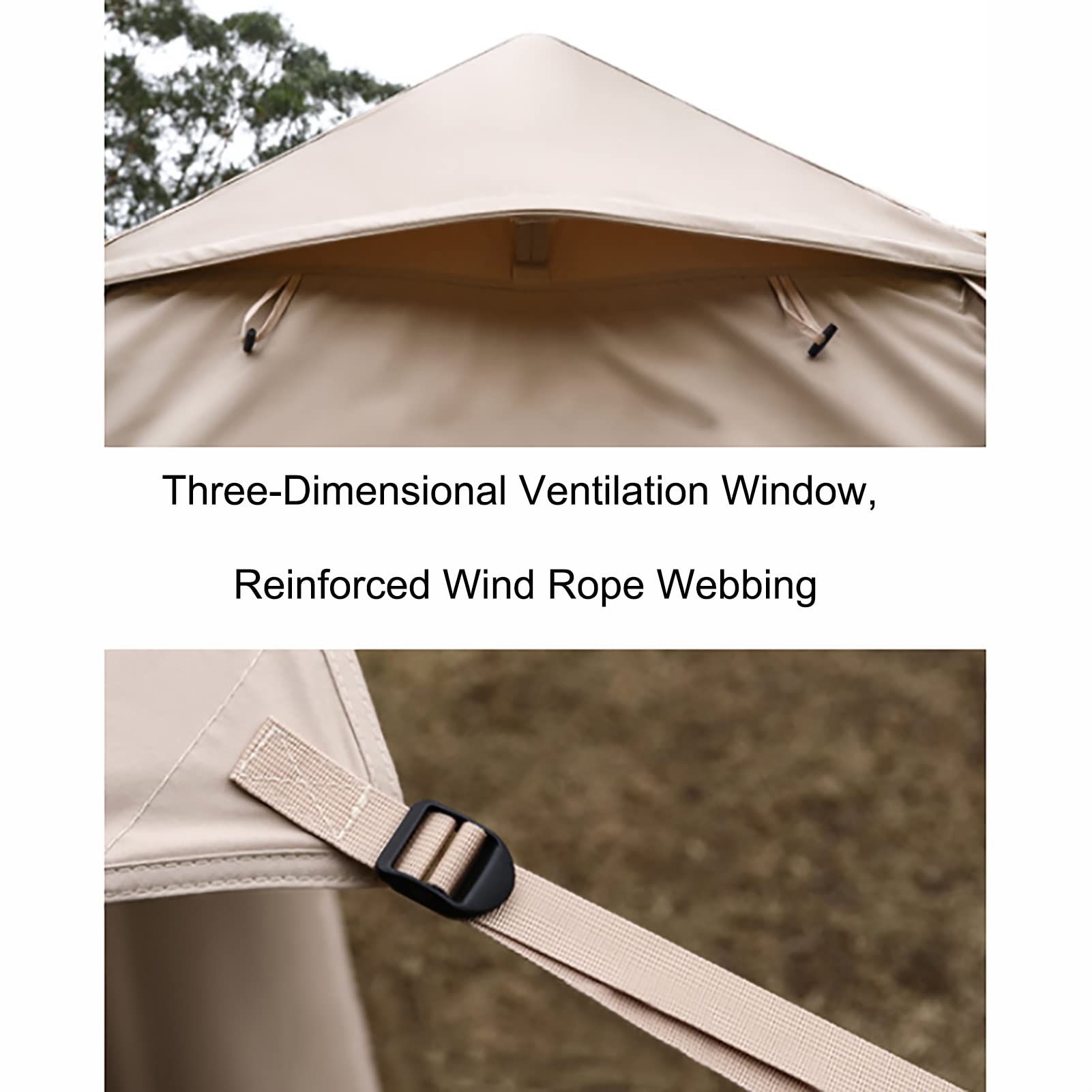 Tenda Glamping Ignifuga 4M, Tenda Campeggio Glamping All'aperto, Tenda Campeggio Glamping Esterni Per La Famiglia, All'aperto, Campeggio, Escursionismo E Alpinismo