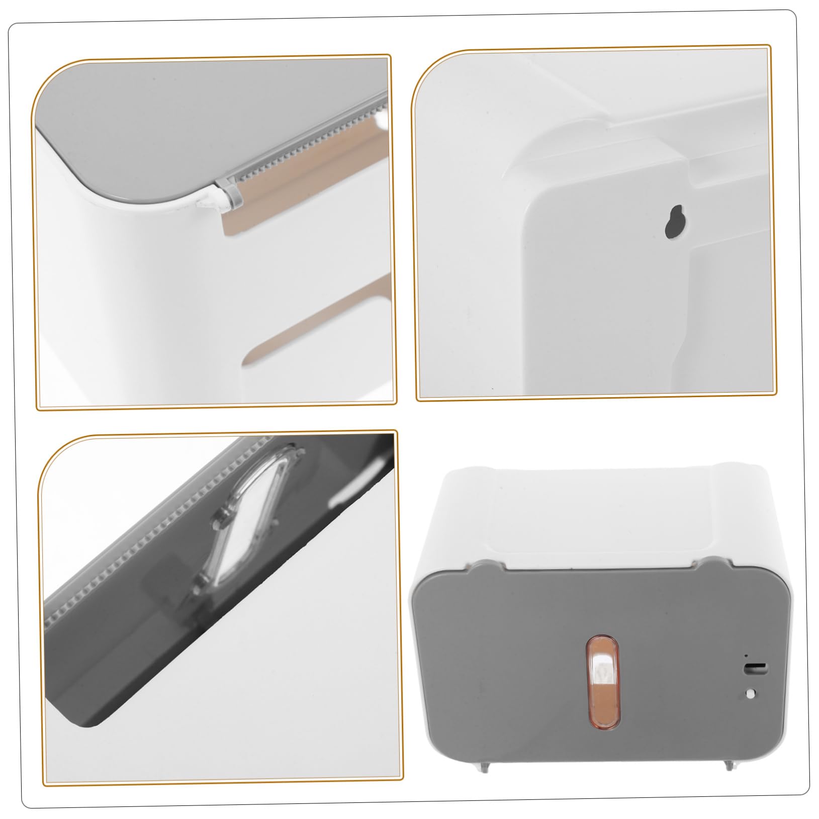 SEWACC Dispensador de Toallas Activado por Sensor sin Contacto para Baño y Cocina Montaje sin Taladro Gran Capacidad de Papel Papelera Eléctrica Automática Gris Ilimitado
