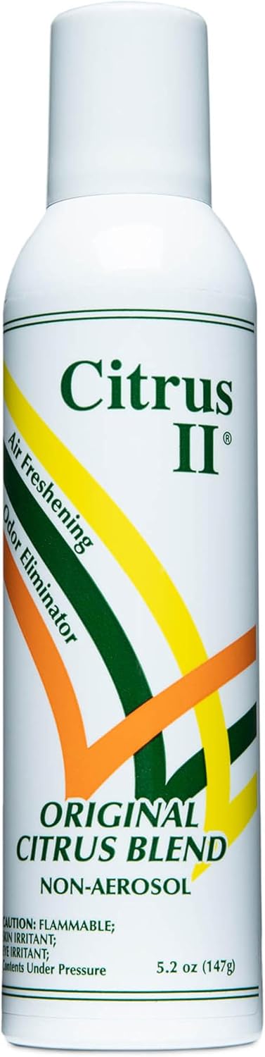 Citrus II Deodorizing Spray - Air Freshener and Odor Eliminator - for Home and Facilities - Original Citrus Blend Scent - 5.2 Oz.