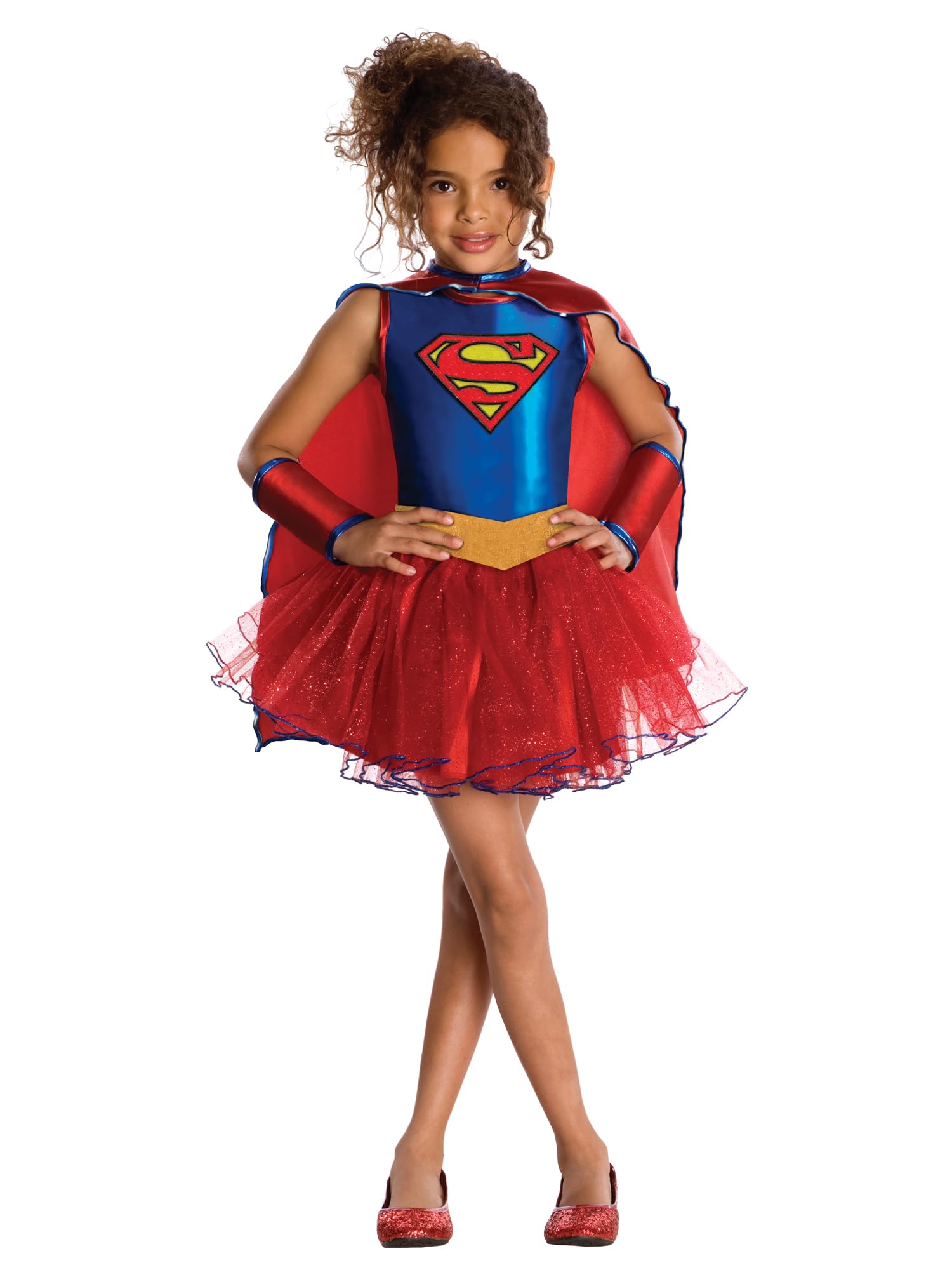 Rubies Official Kids Supergirl Tutu Halloween Superhero Girls Fancy Dress Film Costume Halloween, Szie Age 5-6