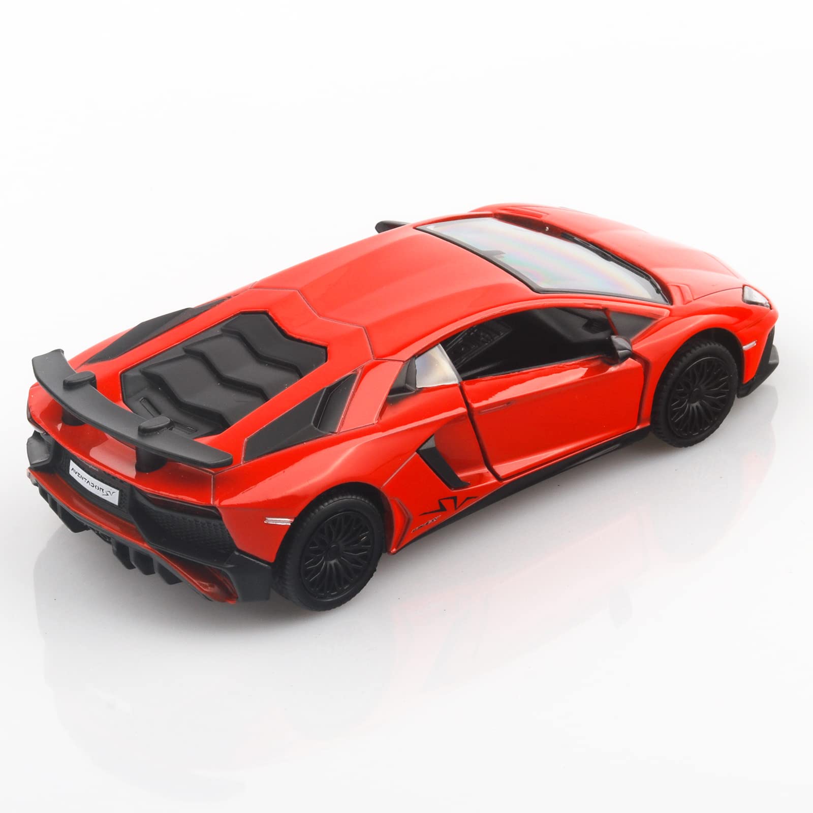 TOKAXI 1/36 Scale Lamborghini Aventador LP750-4 SV Diecast Model Cars, Pull Back Vehicles Toy Cars, Cars Gifts for Boys and Girls (Red) - Image 2