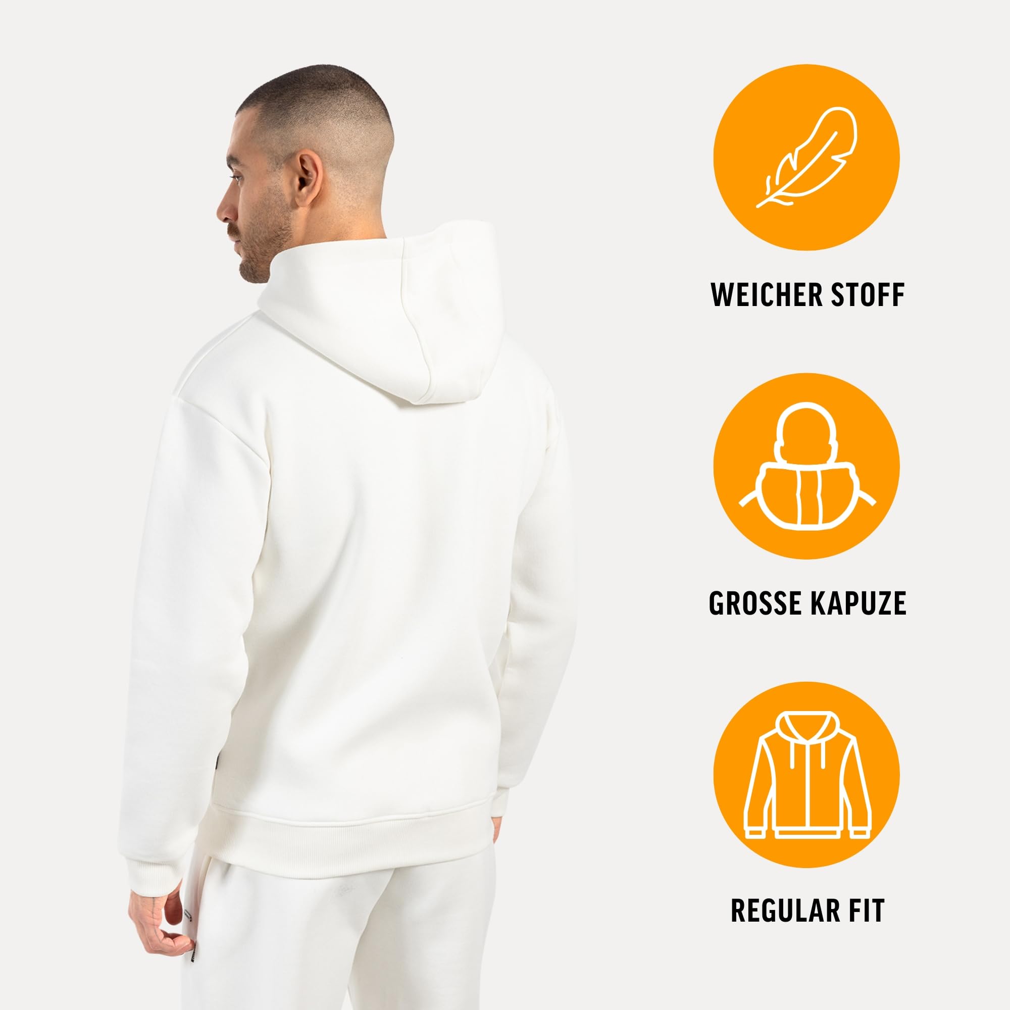 SMILODOX Zip Hoodie Herren Ilyas, Strickjacke mit Logo auf der Brust, durchgehendem Frontzipper, weichem Stoff, Hoody Gerippter Bund für stabilen Sitz, ideal für Alltag, Freizeit und Streetstyle