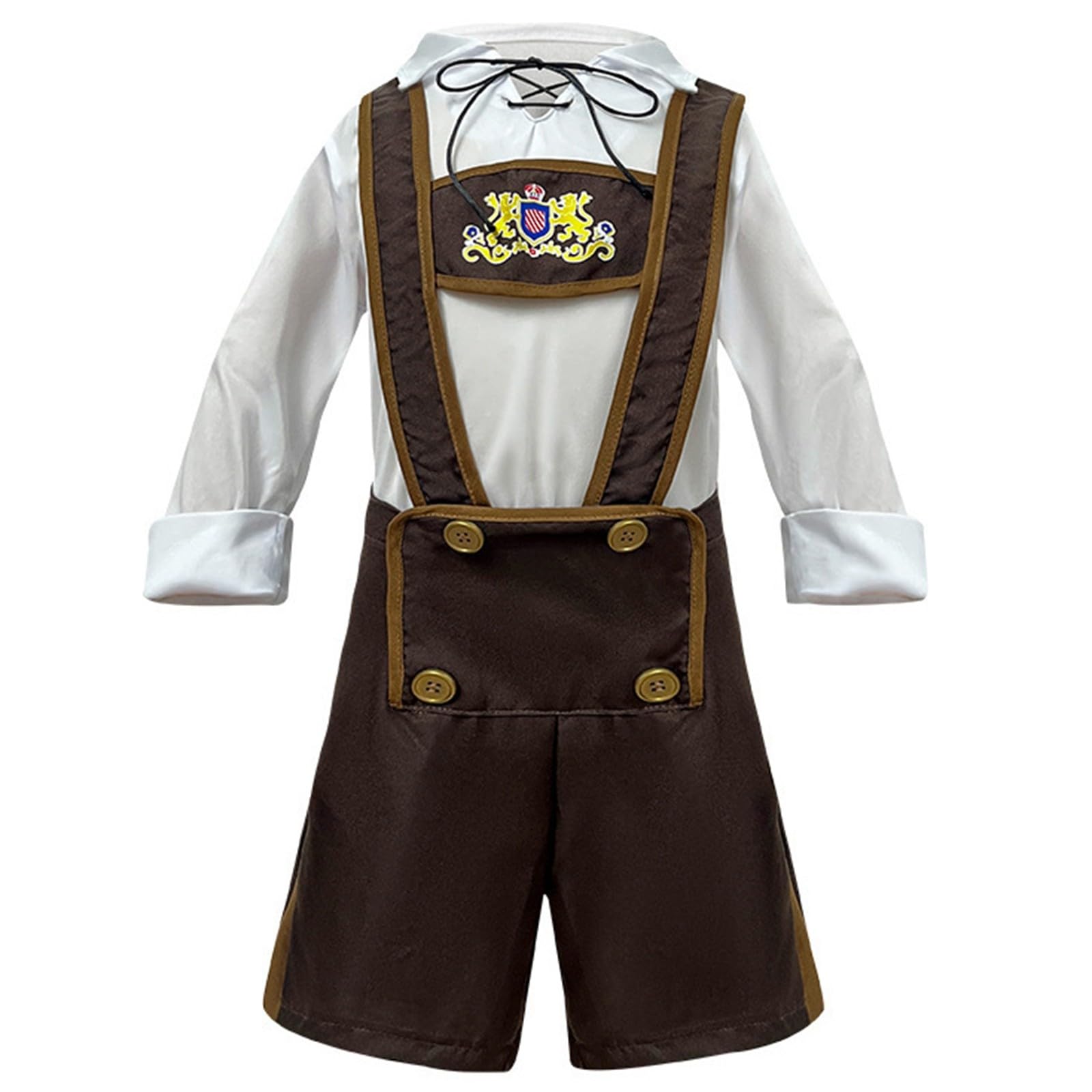 Generisch Abito storico per feste dell'Oktoberfest, carnevale, con salopette, per ragazzi e ragazze