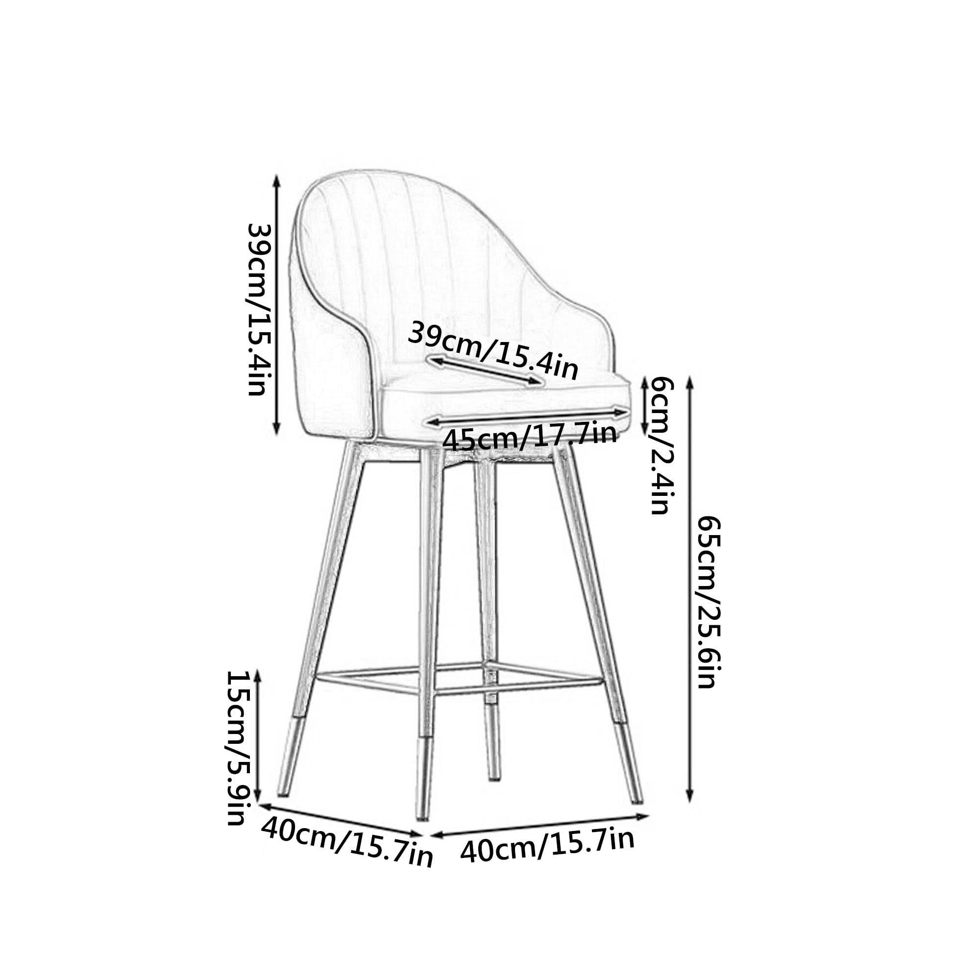 Taburetes de bar giratorios de cuero de 360° con respaldo y reposapiés, perfectos para cocina, comedores, barras de desayuno, cafeterías, asientos de altura de mostrador