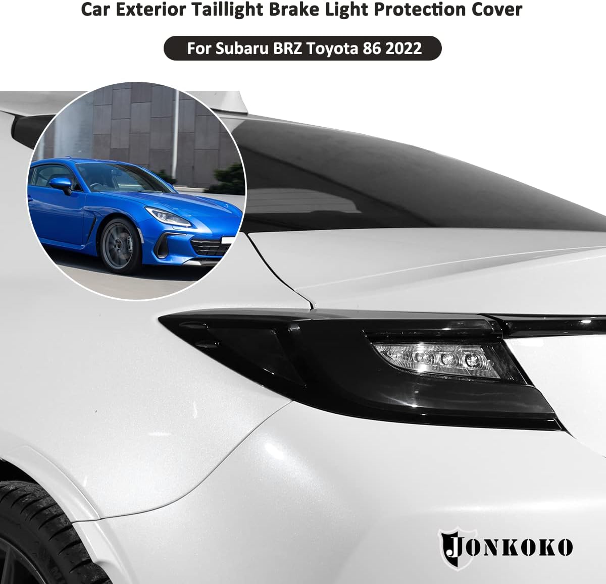 ABS Black Car Exterior Taillight Brake Light Protection Cover Accessories for Subaru BRZ Toyota 86 2022-2025 4pcs/Set