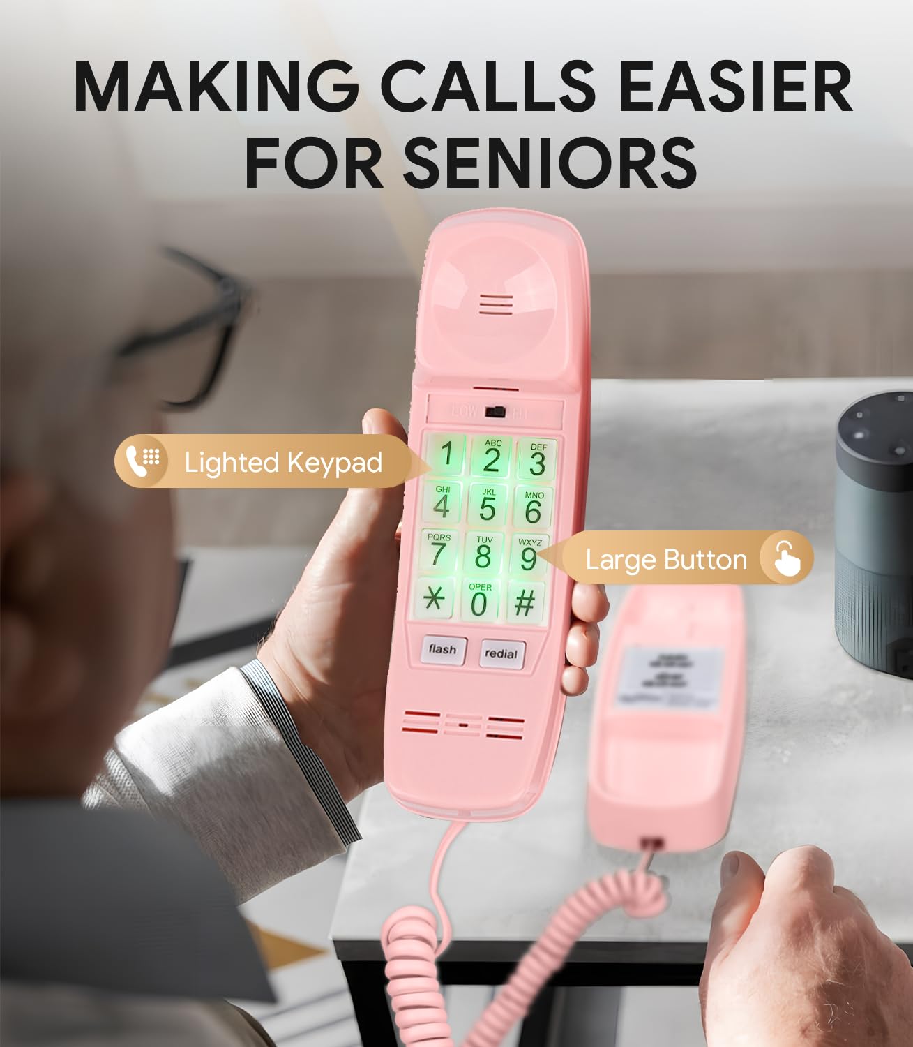 Newtech Telephone Training Adapter Y Splitter for Corded Handset