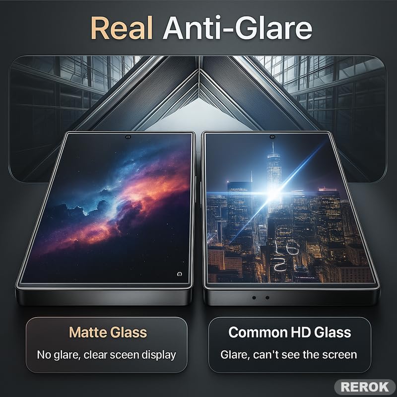 Image of Anti-Glare Matte Tempered Glass Screen Protector Compatible with Samsung Galaxy A56 5G [Pack of 1] | Anti-Fingerprint, Scratch Resistant, Case Friendly, Easy Installation Kit