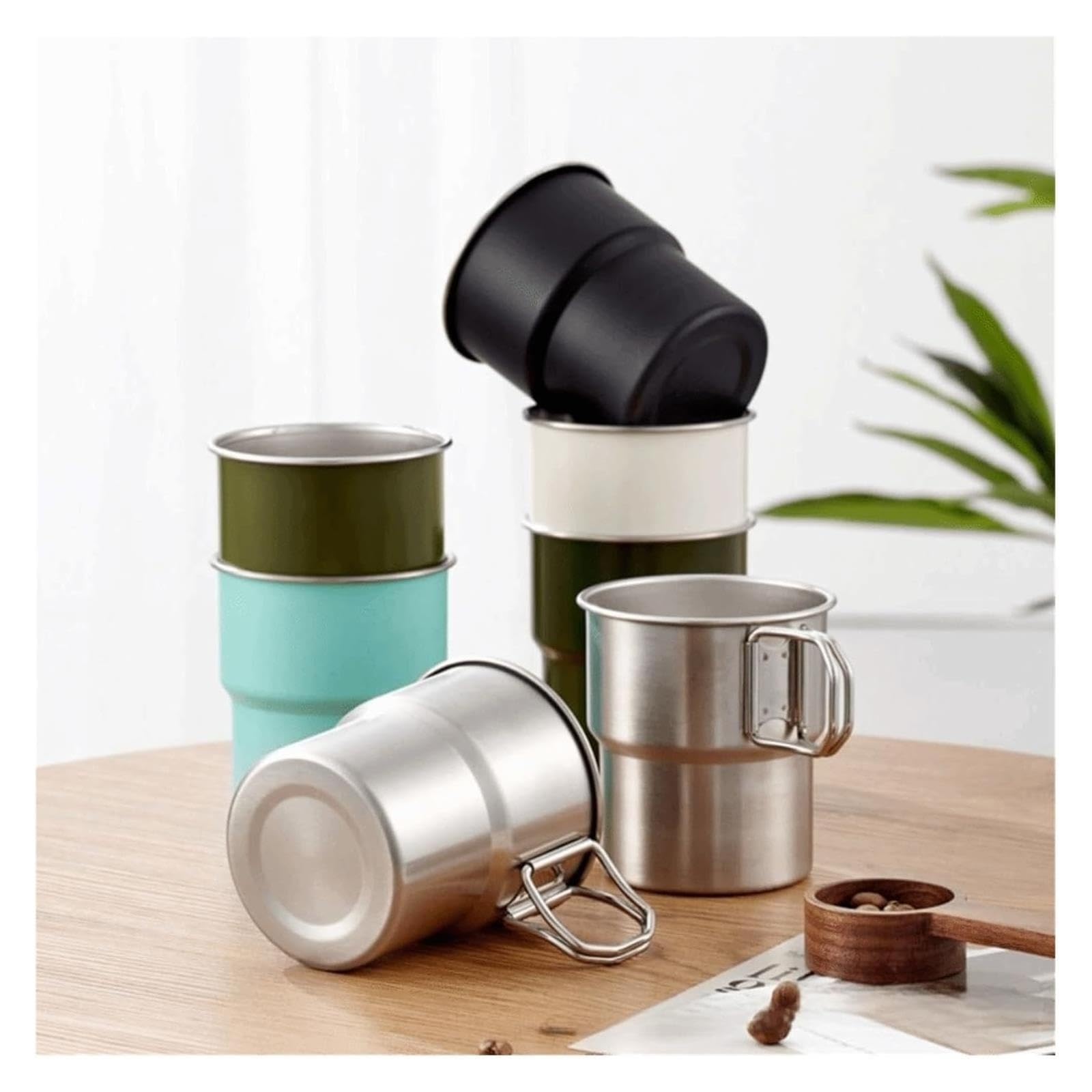1 Taza Plegable de Acero Inoxidable 304