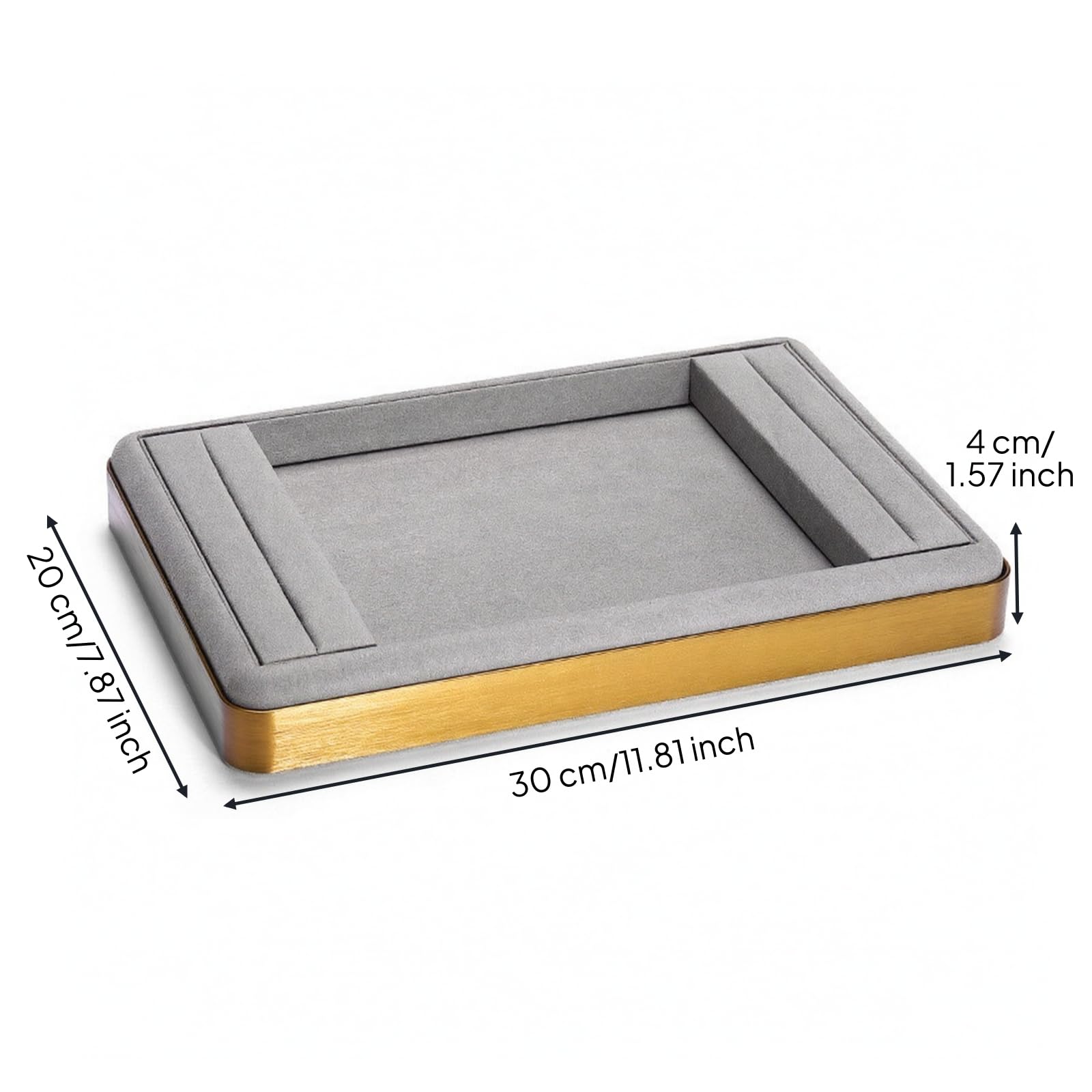 Plateau à Bijoux avec Cadre Doré Élégant, style to 1