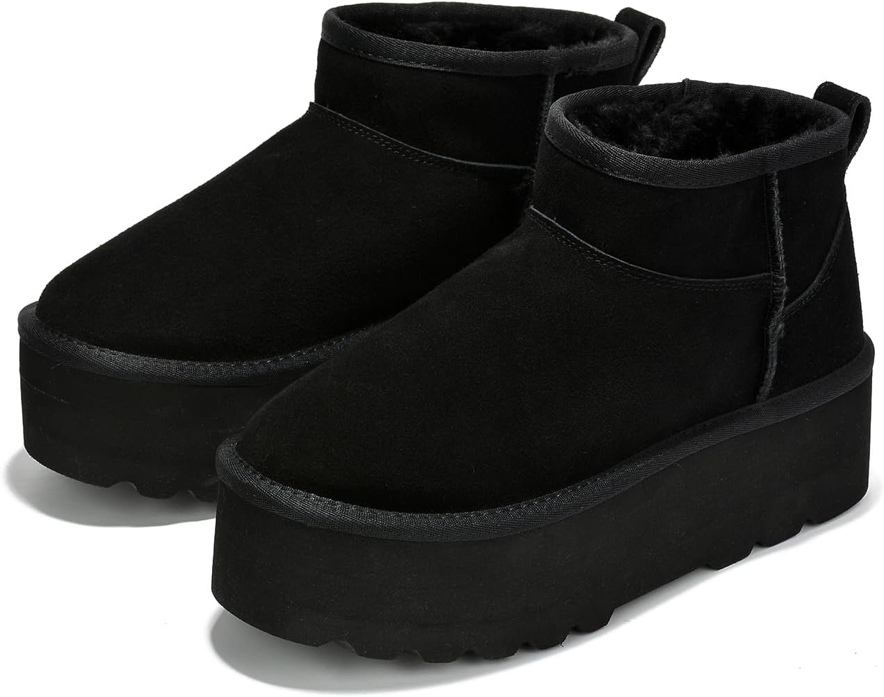 Project Cloud 100% Genuine Leather Ankle Boots for Women - Anti-Slip Memory Foam Insole Womens Boots - Lightweight Winter Womens Shoes, Ankle Booties for Women (Huggy)