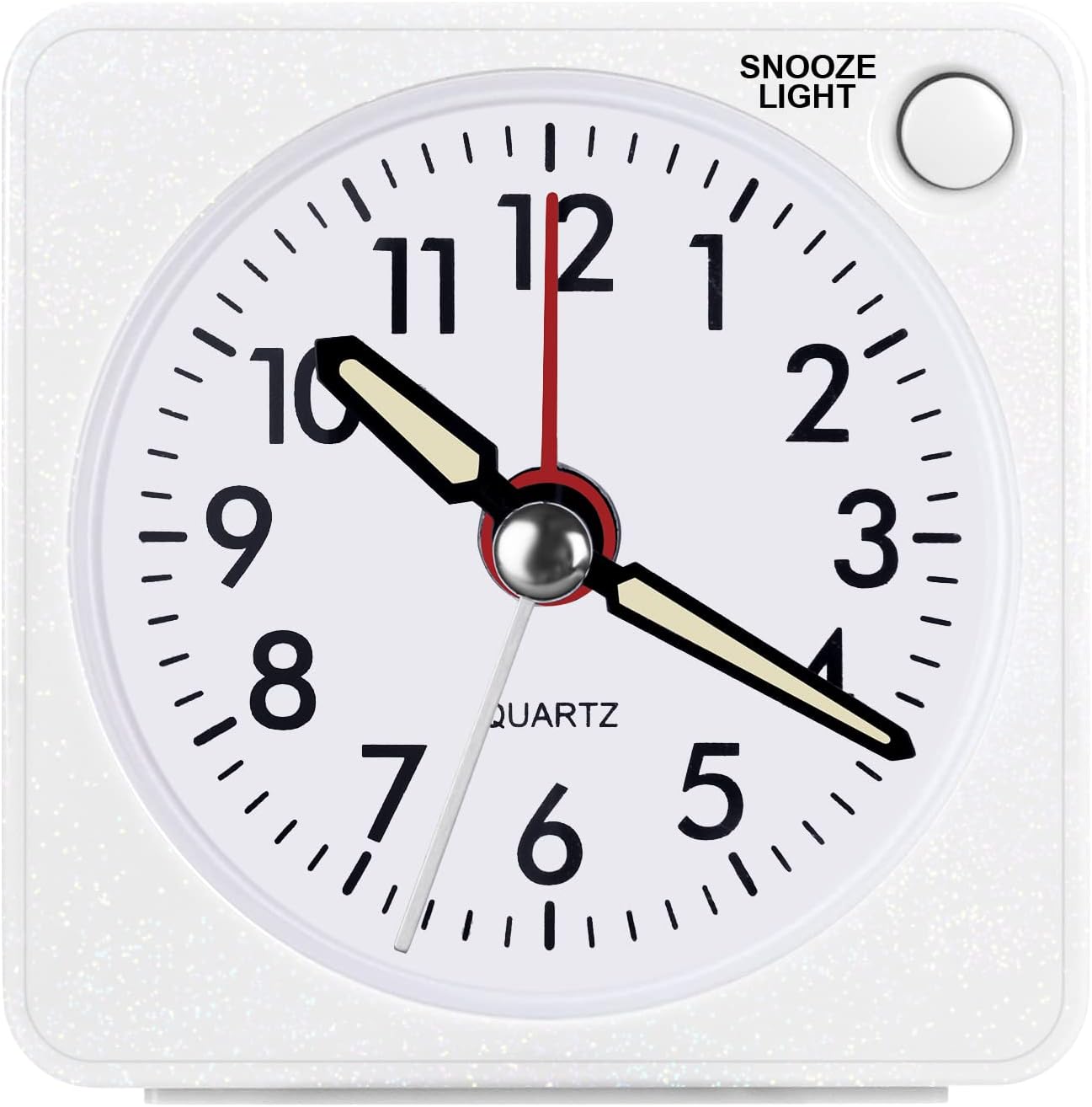 Vicloon Mini Size Alarm Clock, Silent Alarm Clock, No Ticking Battery