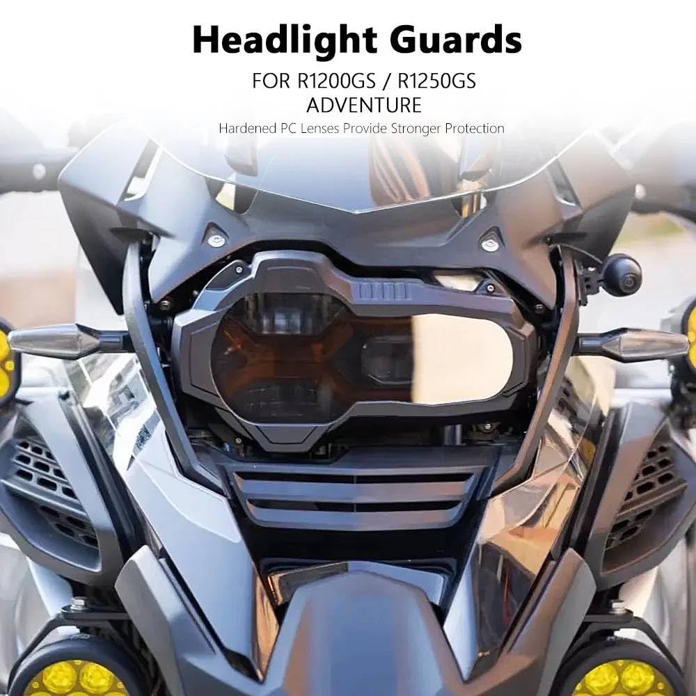 Adatto per BMW R1250GS Adventure/ R1250GS (2018-2024) Accessori per moto Protezione faro anteriore Copertura protettiva per faro anteriore per R1200GS LC Adventure (lenti riflettenti)