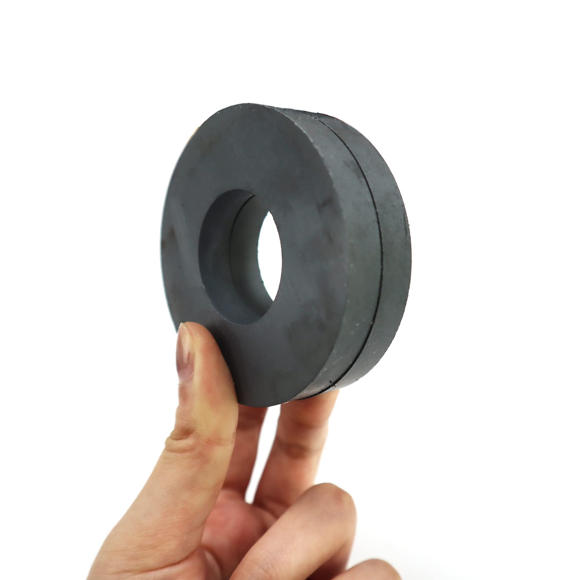 Large Ceramic Ferrite Ring Magnets - 2.87" OD, 1.26" ID x 0.4" Thick (2P) — Amazon image 4
