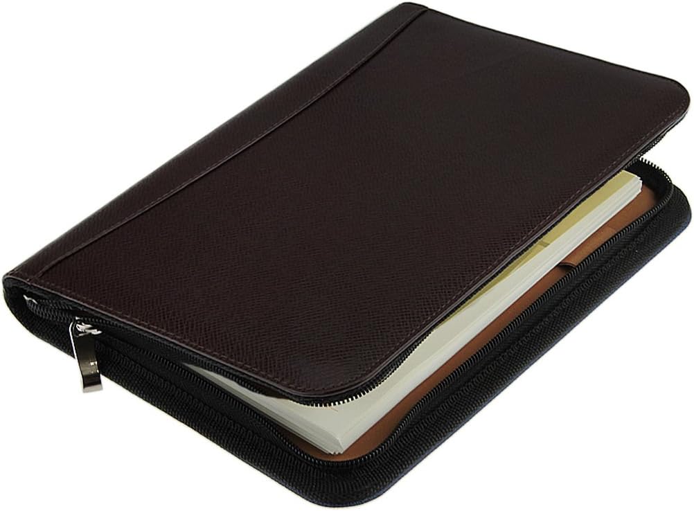 Liying® Business Multi-function Stationery Book in PU Leather A5 Notebook Memo Diaries Calculator Built-in Card Slot Manager Executive Compact Folder Wallet Zip Lock