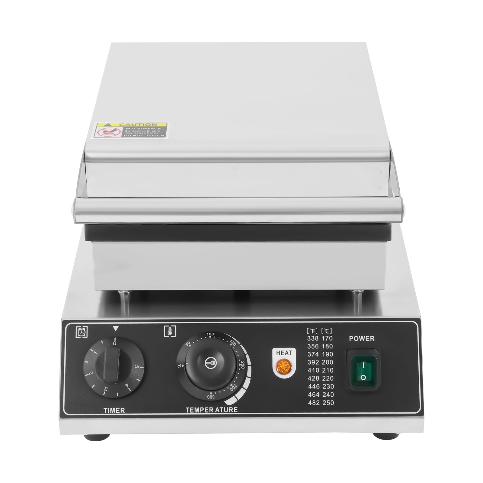 Gofrera comercial de 1750 W, 4 unidades, gofrera, antiadherente, eléctrica, gofrera comercial, 50-300 °C