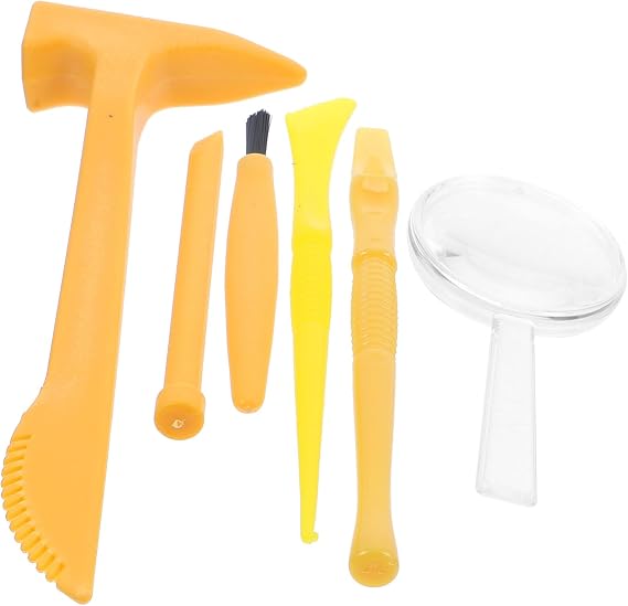 Totority Dig Kit 3 Sets Dinosaur Dig Tools Kit for Kids, Dinosau Digging Kit, Science Kits with Mini Hammer Chisel Brush Scraper for Gems Gemstone Dig Kits
