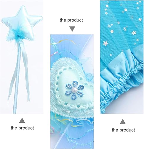 Vista 8 de TENDYCOCO Disfraz de hadas para niñas, alas de hada de mariposa, tutú, juego de disfraz con diadema