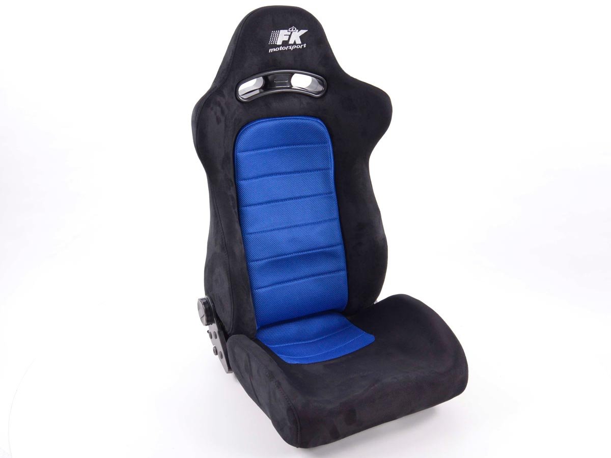 FK-Automotive, set di sedili sportivi Chicago 1 sinistro e 1 destro, colore: blu e nero