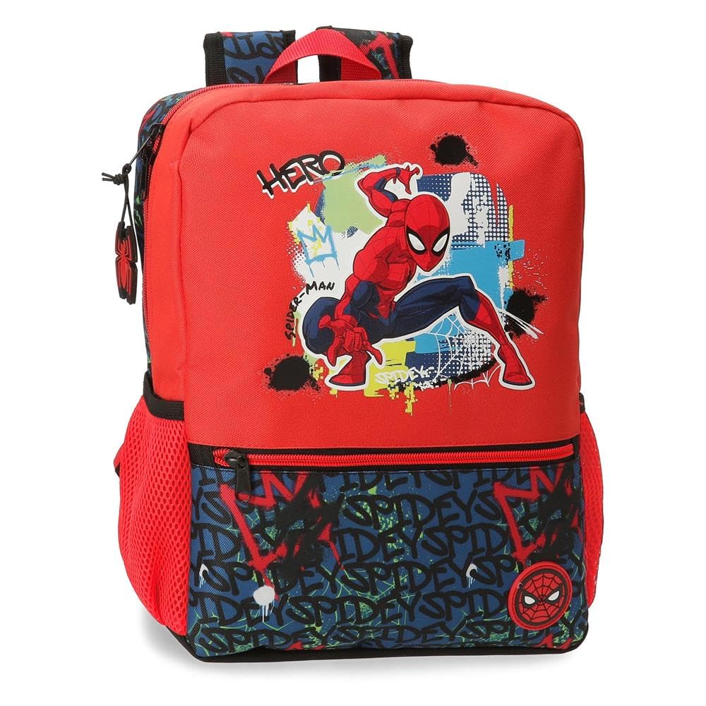 Marvel Joumma Marvel Spiderman Urban Mochila Escolar Adaptable a Carro Rojo 27x33x11 cms Poliéster 13,68L