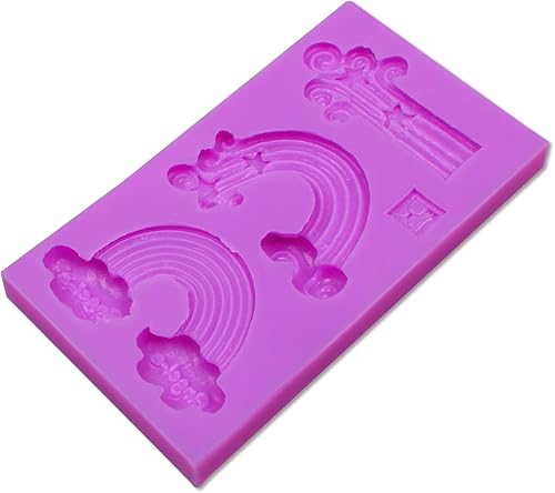 Miniatura 8 de Moldes de silicona de estrellas, moldes de fondant de nube de arcoíris, decoración de tartas, moldes de chocolate para hornear cupcakes, caramelo,