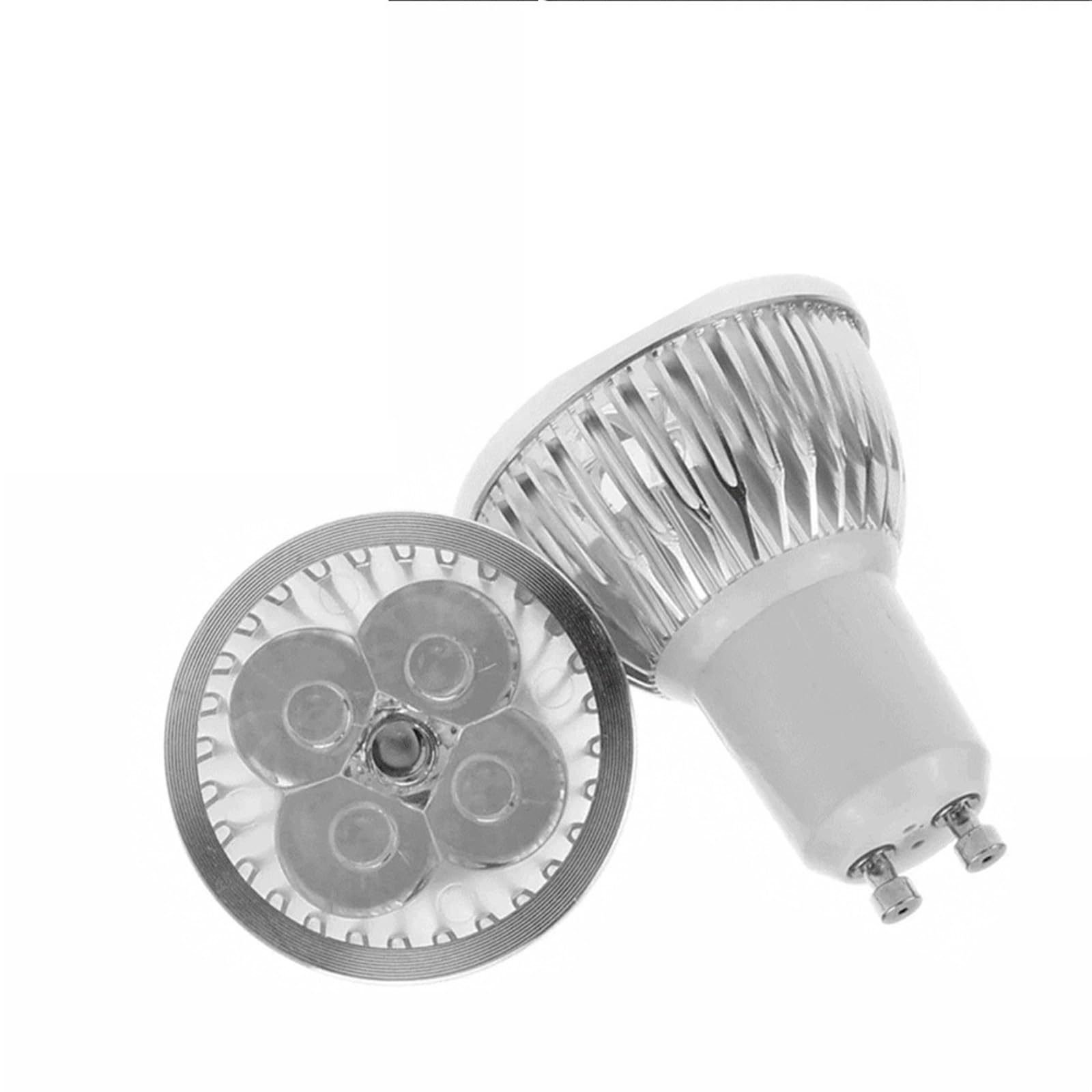 4 Bombillas de luz LED GU10 85-265V lámpara de Fuente IP65 focos LED Impermeables luz descendente LED Blanca cálida for iluminación Interior (Color : Warm White)