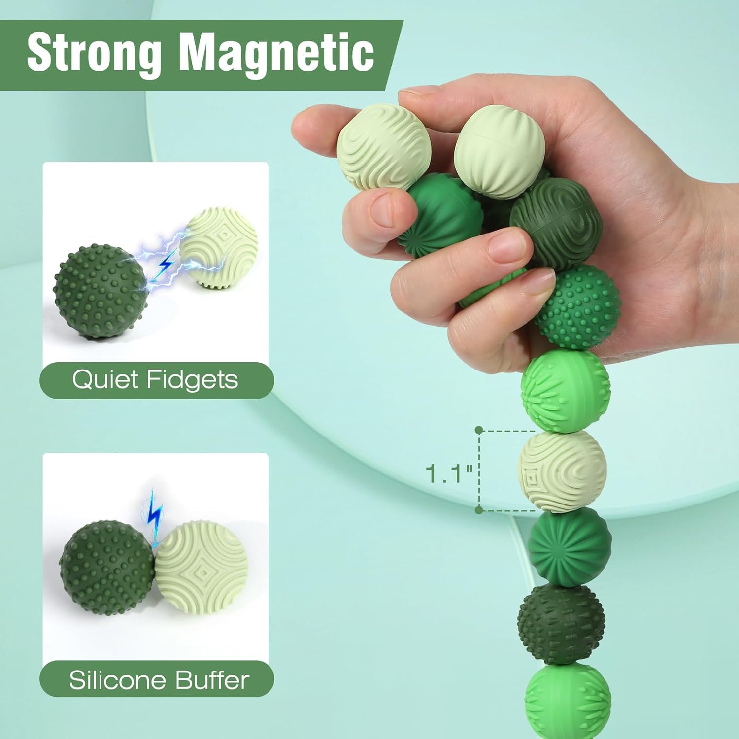 8 stuks magnetische fidgetballen speelgoed, siliconen sensorische stressverlichtende speelgoed, ADHD angst rustige directiebureau fidgetmagneten kopen vanaf een prijs van 5.43