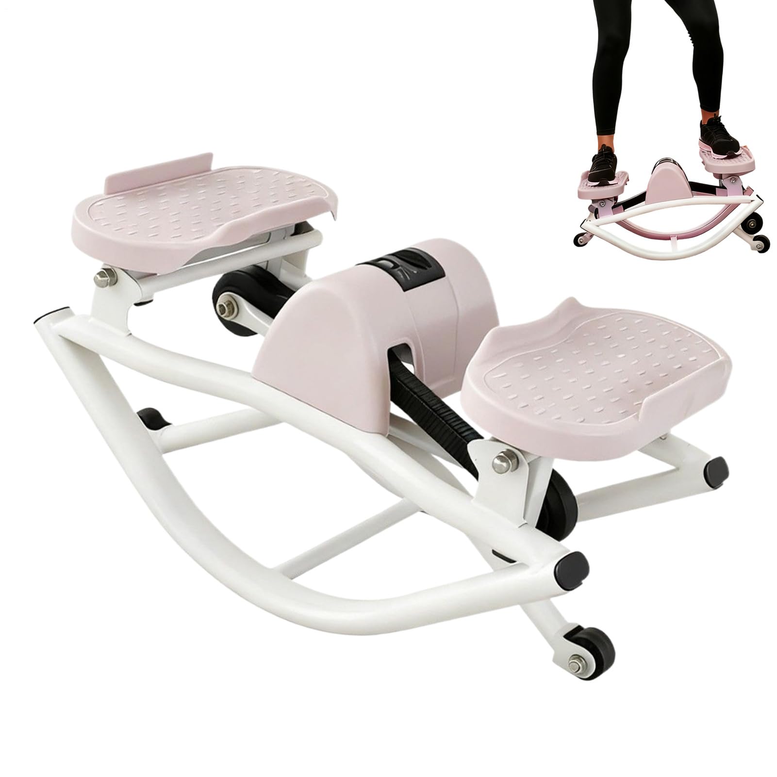 Side to Side Rock Stepper – Slim Trainer 50 x 25 x 25 cm, ABS Metal Motion Board, Portable Low Fitness Device with Silent Movement | Workout Machine for Women