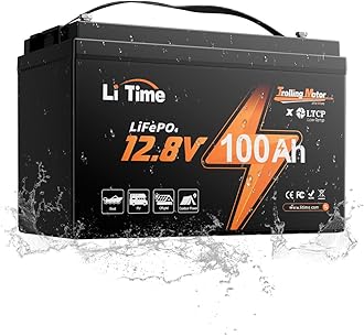 LiTime 12V 100Ah Group 31 LiFePO4 Battery, 12 Vlot Lithium Battery Built-in 100A BMS & Low-Temp Protection, Max. 15000 Deep Cycle for RV, Trolling Motors, Marine, Boat, Travel Trailers