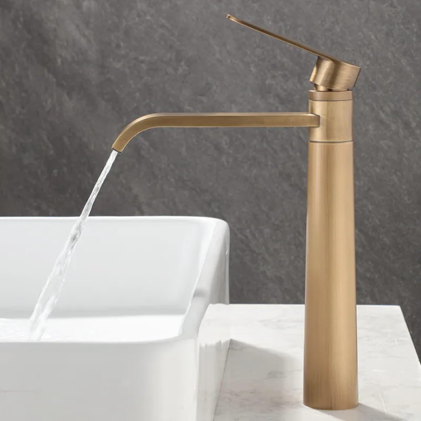 Robinet de salle de bain mélangeur eau chaude et froide en laiton de pont LWX