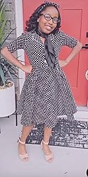 BlackButterfly Kinderen 'Sabrina' Vintage Polka Stip Jaren `50 Meisjes Jurk (Roze, 11-12 jaar