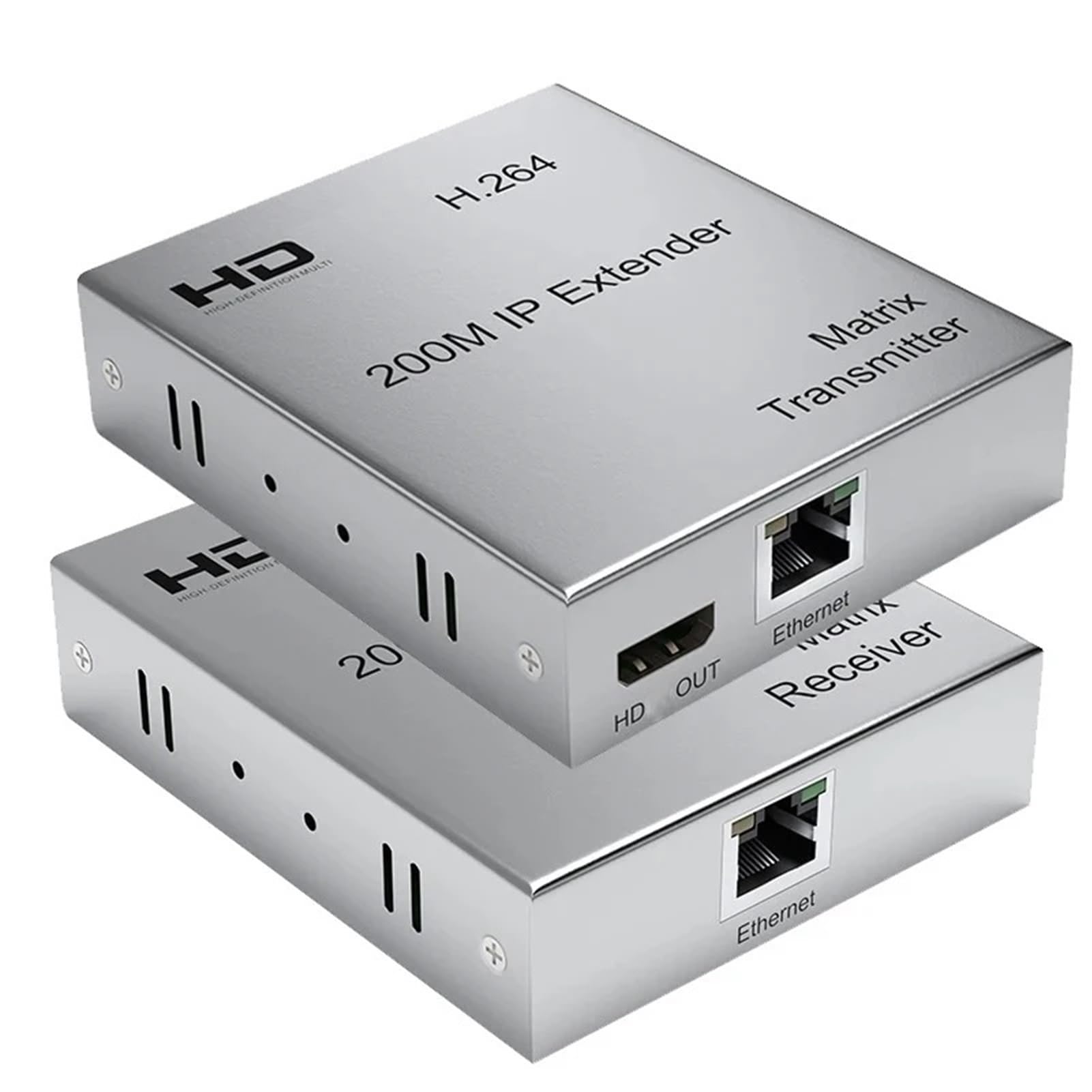 Extensor IP de 200 m mediante cable Cat6 y matriz H.264 para transmisión multi-HDMI eficiente 7