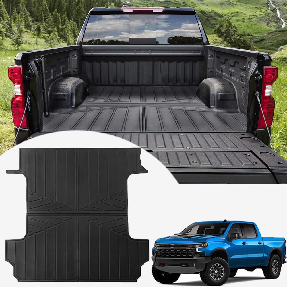 Ratzsdala Truck Bed Mat Fit for Pick Up Truck 2019-2023 Silerado/GMC Sierra 1500 Crew cab with 5.8' Short Bed and 2023 Silverado High Country Upgraded Version (SLD02)