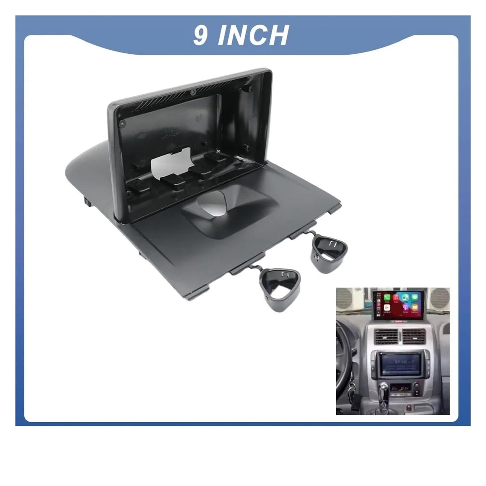 Fascia Marco Adaptador Fascia Marco Coche Kit Panel Radio Android Caja Canbus 9 Pulgadas para Fiat para Scudo 2007 Juego Panel Radio
