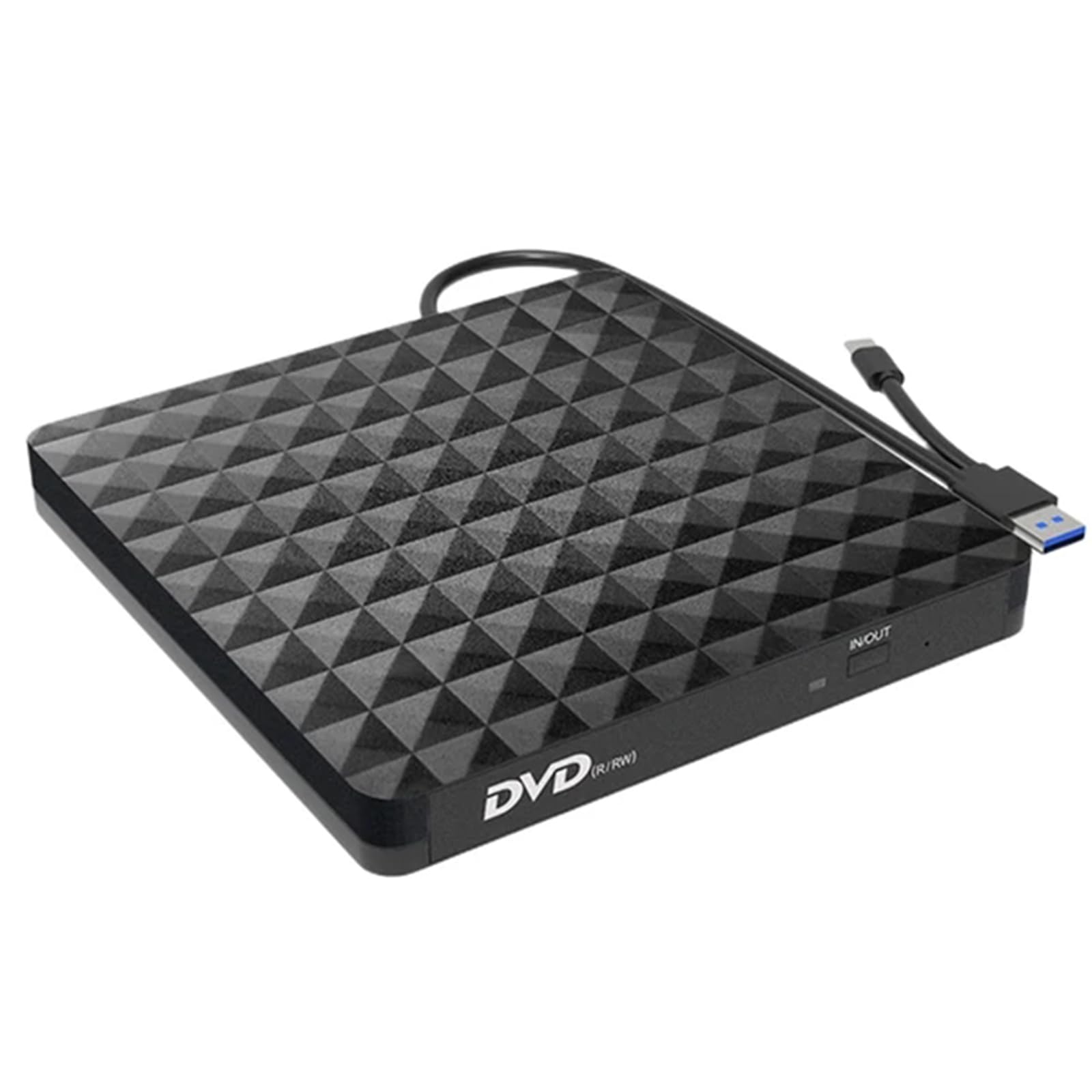 Zewnętrzny napęd CD DVD, przenośny odtwarzacz CD/DVD ze złączem USB 3.0/Type-C, nagrywarka z nagrywarką o niskim poziomie hałasu i dużej szybkości transferu danych dla Windows 7/8/10/11/XP/Mac OS/Li