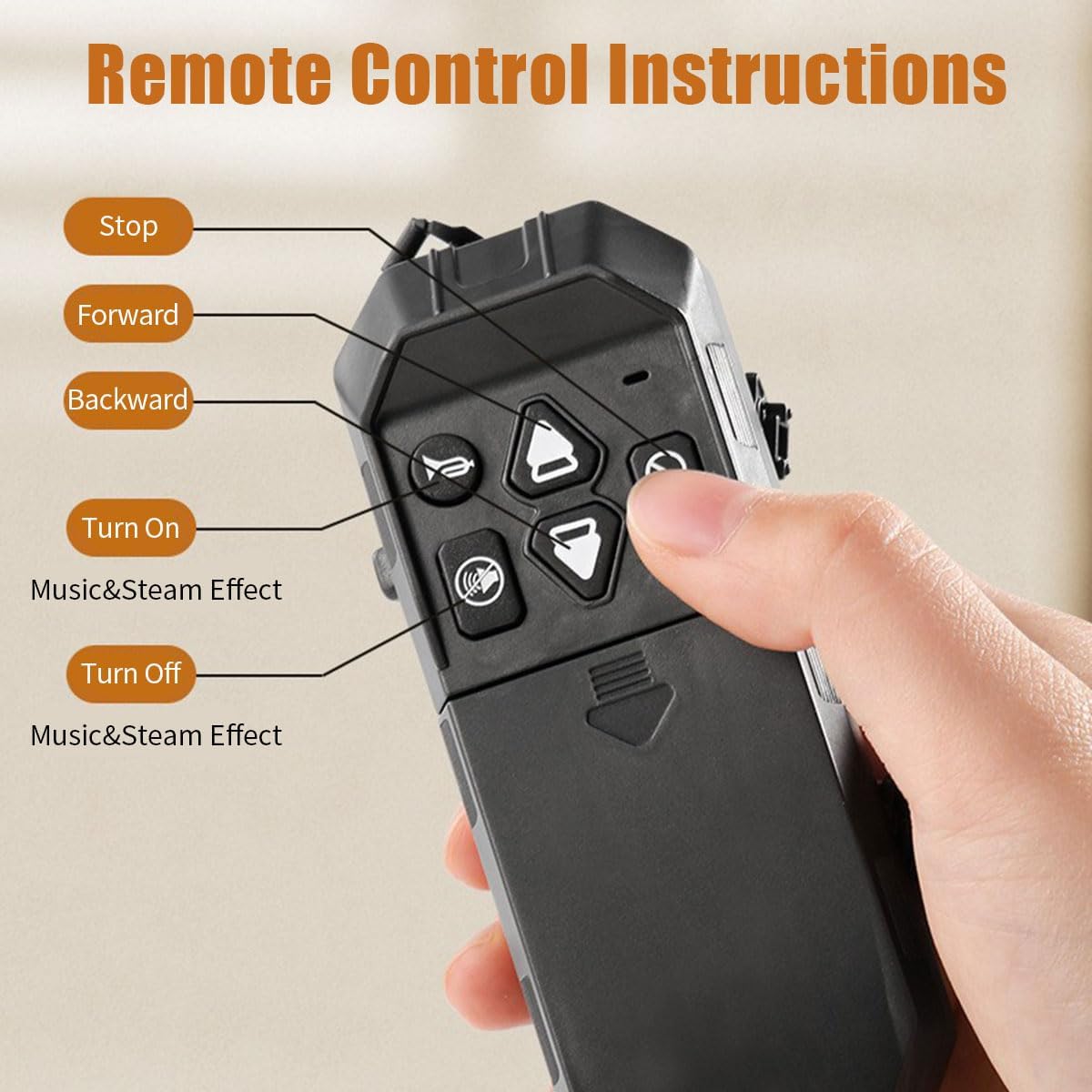 Electric RC Train Set Model, Locomotive Model with Carriage and Long Track, Gift for Teens and Adult (Model 62904B)