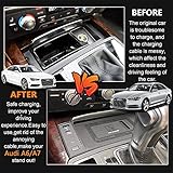 Singkin Wireless Car Charger for Audi A6 S6 RS6 2012-2018/ A7 S7 RS7 2009-2018, 15W Fast Charging Phone Charger Pad for Audi A6 C7 Accessory with QC3.0 USB & 27W PD for iPhone 12/13/14 Galaxy S22 - Image 4