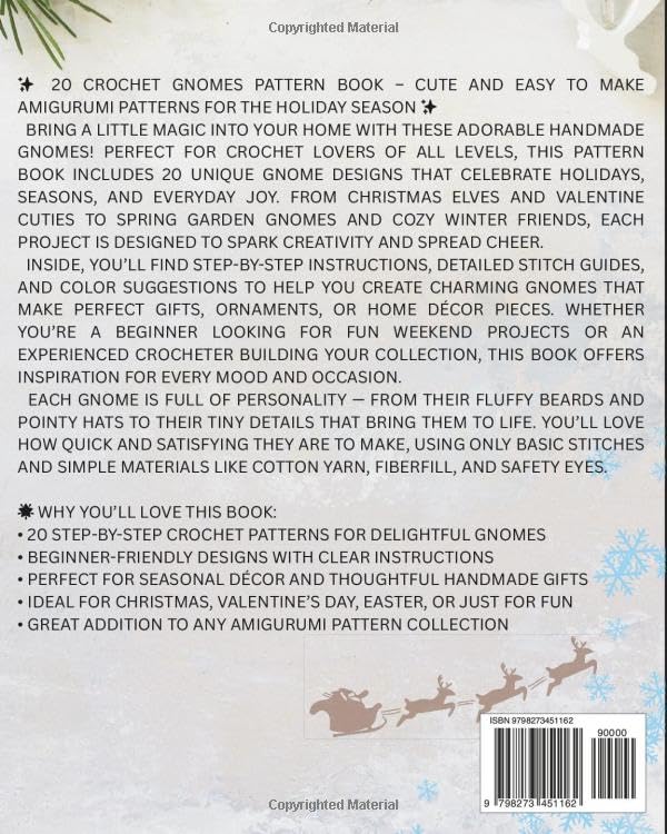 20 Crochet Gnomes Pattern Book: Cute and Easy to Make Amigurumi for The Holiday Season - Image 2