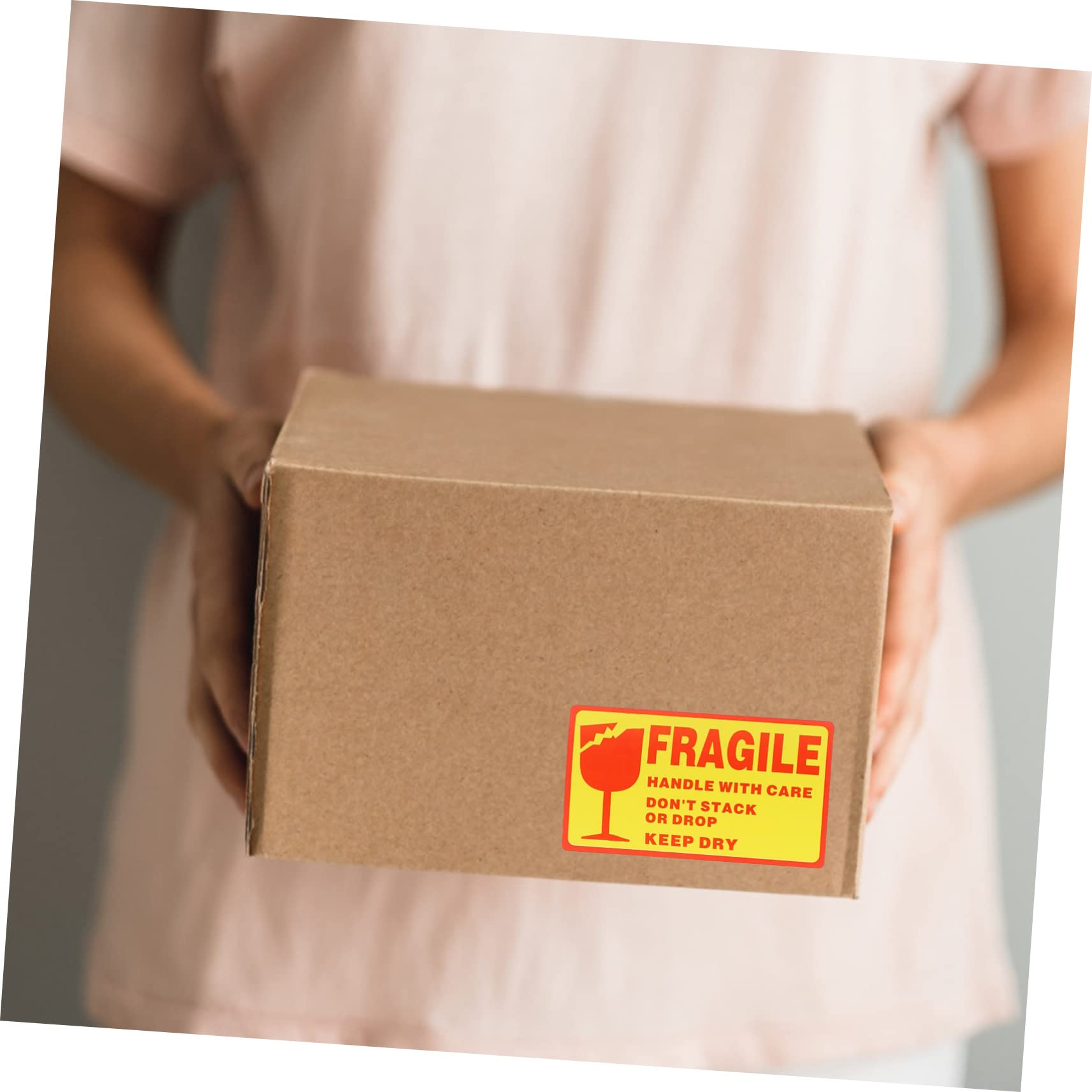 TEHAUX Etichetta di Spedizione Fragile Adesivo Quot Maneggiare con Cura Quot Carta Patinata Adesivi di Attenzione per Imballaggio e Trasporto