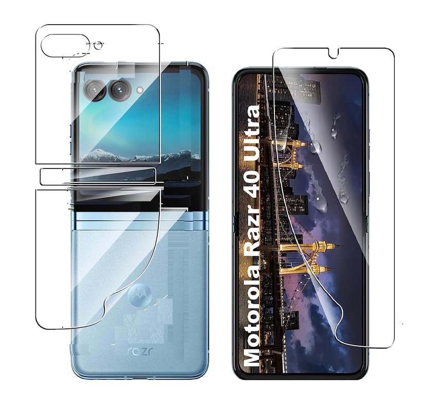 CoverMax Screen Protector For Motorola Razr 40 Ultra Unbreakable HD Hydrogel Front & Back Flexible Screen Protector for Motorola Razr 40 Ultra - Transparent (B0C8TB23YL) Amazon Price History, Amazon Price Tracker