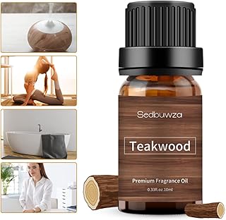 Premium Grade Teakwood Fragrance Oil - Teakwood Scented Oils for Diffusers, Candle Making, Soap Scents, Aroma Beads, Bath Bombs, Perfume - 10ml/0.33oz…
