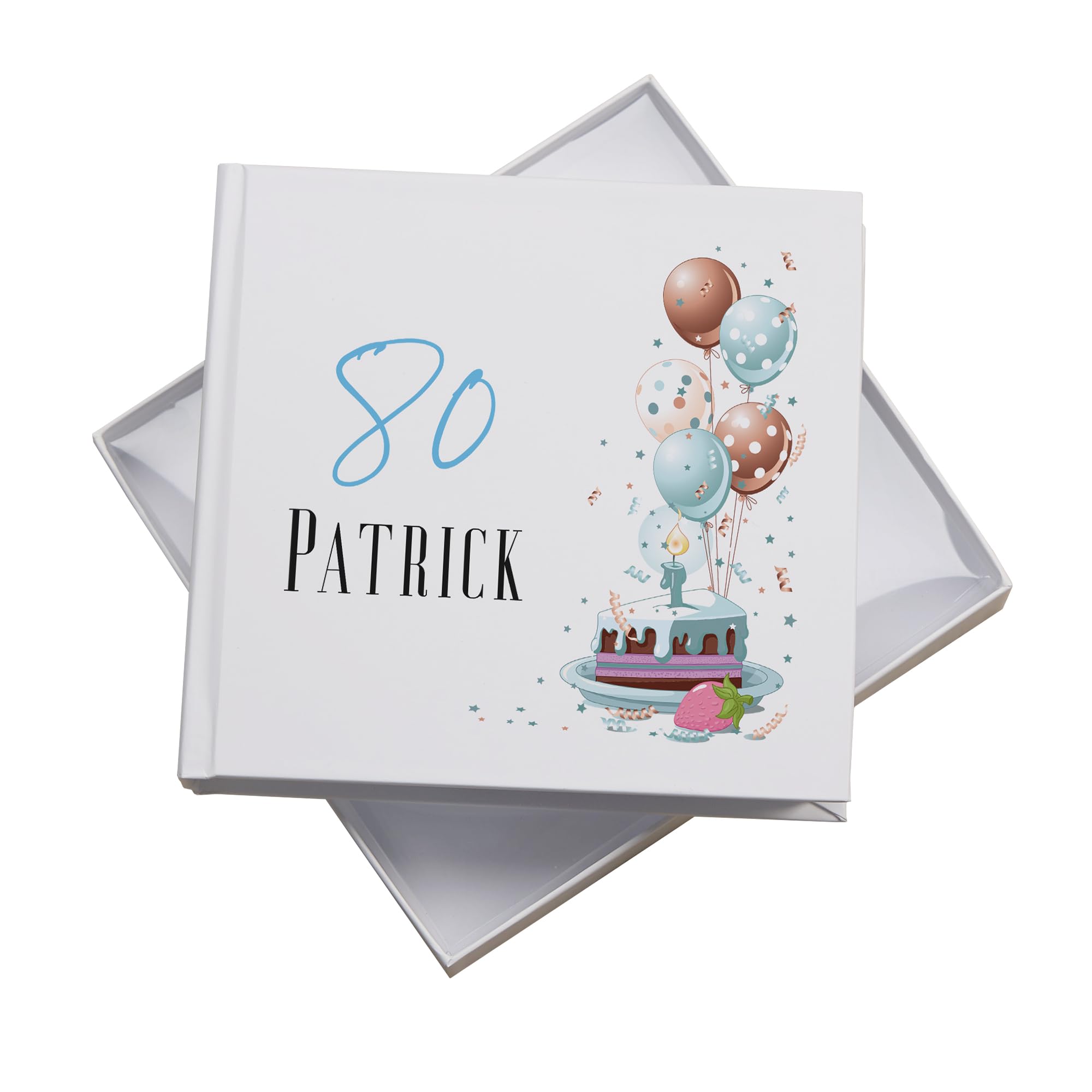 Ukgiftstoreonline White Personalised 80Th Birthday Gifts For Him Photo Album