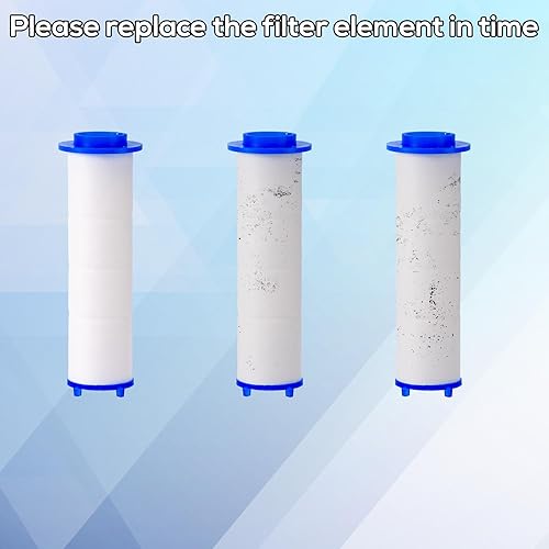 Miniatura 4 de 10 filtros de cabezal de ducha, 2.95 x 0.95 pulgadas de algodón PP para cabezal de ducha de repuesto de cartucho de repuesto