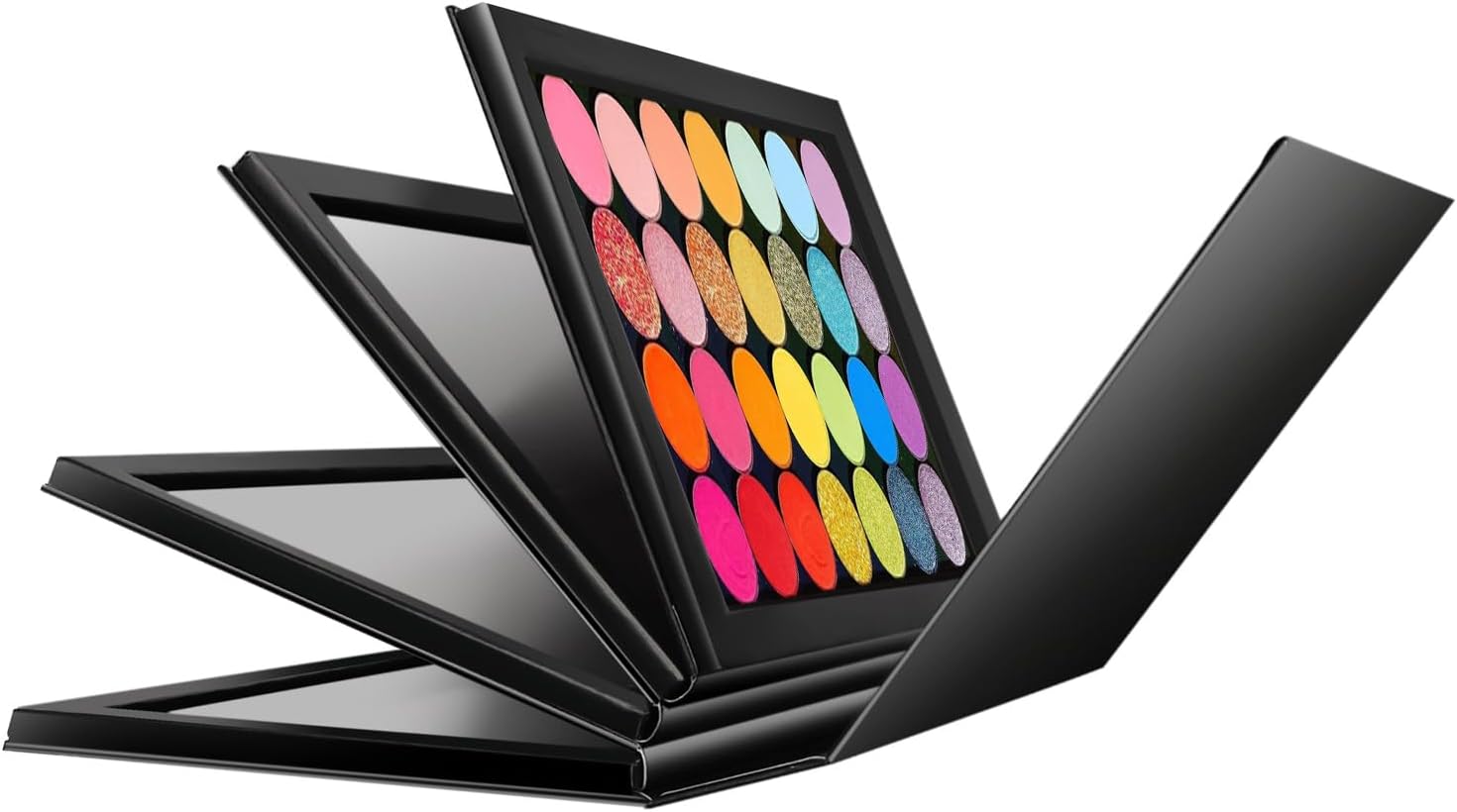 4-Layer Magnetic Makeup Palette Empty, Large Depotting Makeup Palette for Eyeshadow, Blush Powder, Lipstick