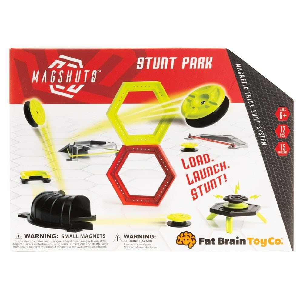 Amazon.com: Fat Brain Toys Magshuto Stunt Park, Trick Shot System
