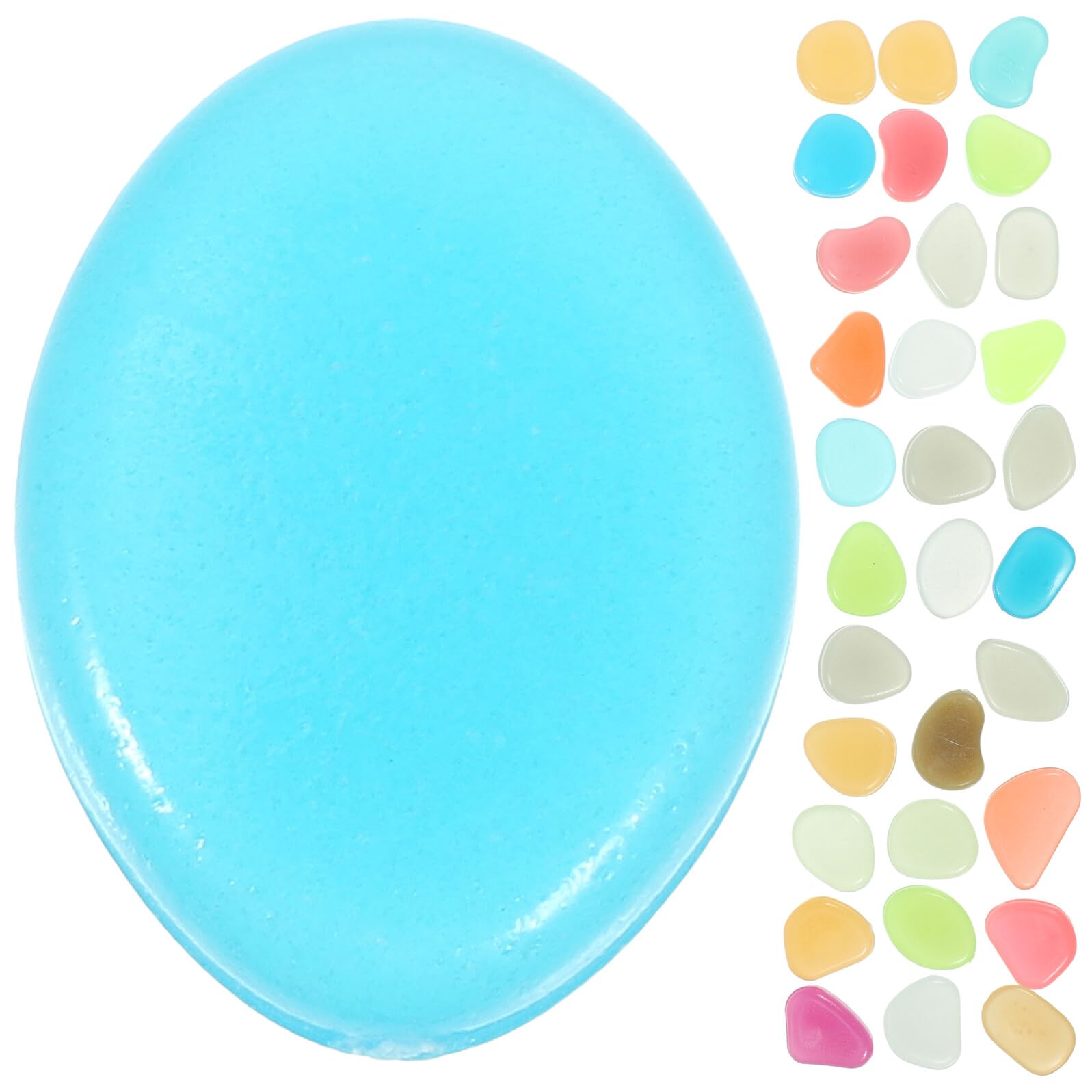 Cabilock Glow Luminous Aquarium Gravel Stones 300 Resin Rocks for Fish Tank Landscaping Decor Fluorescent Pebbles for Aquarium